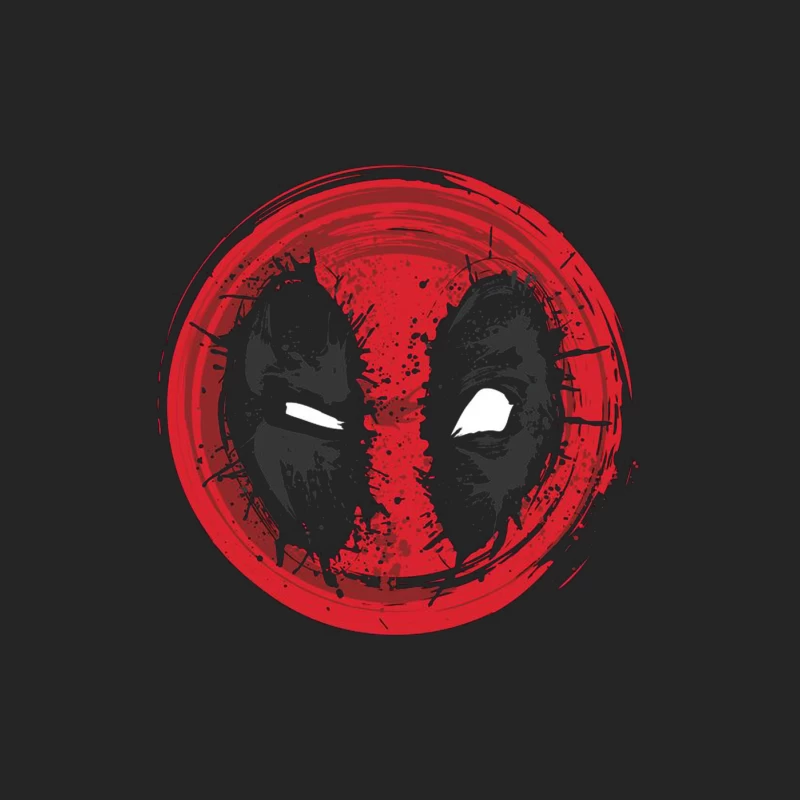 Grunge Deadpool Logo: Marvel's Iconic Superhero Emblem Male Pullover Sweatshirt
