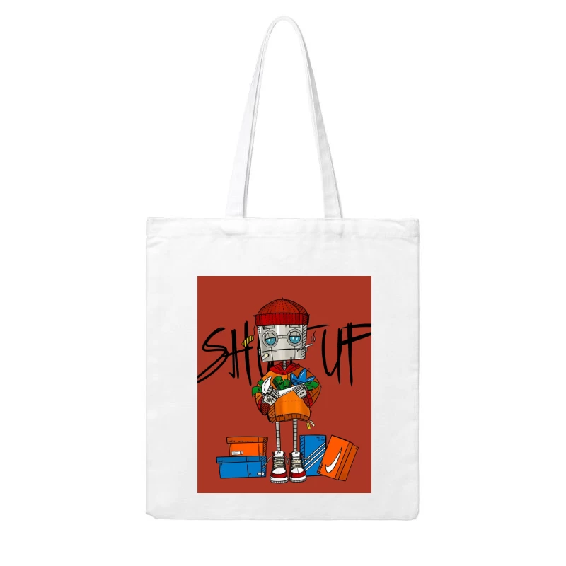 Streetwear Robot Cotton Tote Bag