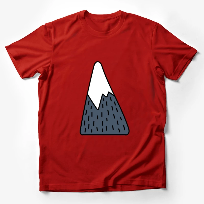 Montagne stylisée avec sommet enneigé Homme T-Shirt
