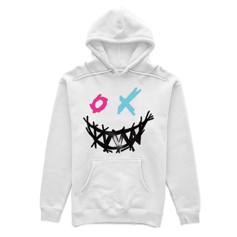 Abstraktes Gesicht mit bunten Elementen Damen Pullover Hoodie