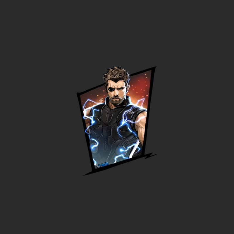 Superhero Character with Lightning Effects Baseball Cap