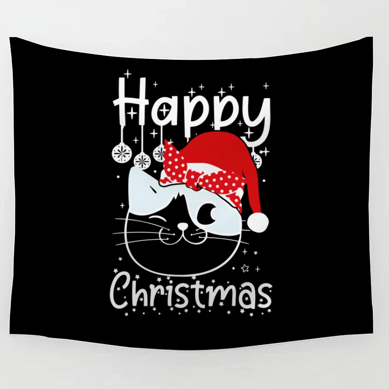 The Festive Feline Cheer Tapestry