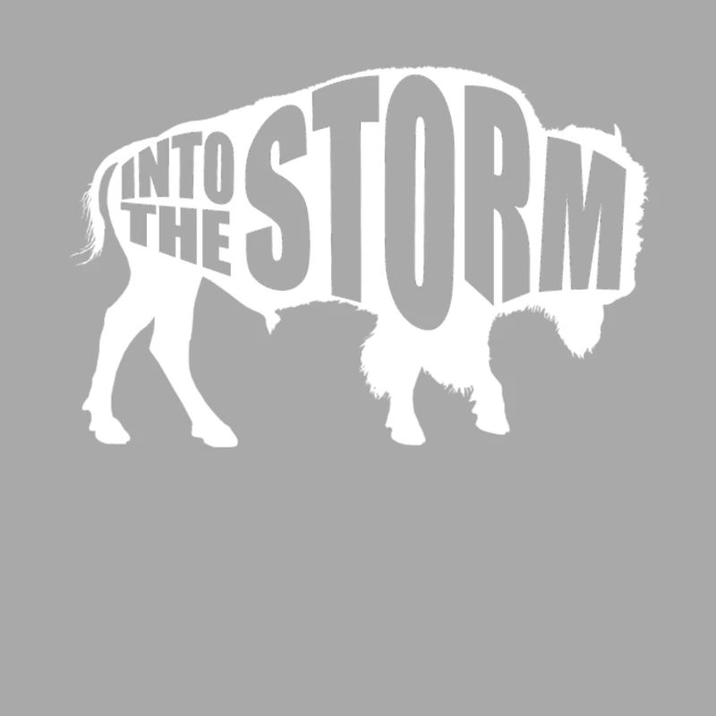 American Bison - Into the Storm Male Pullover Hoodie
