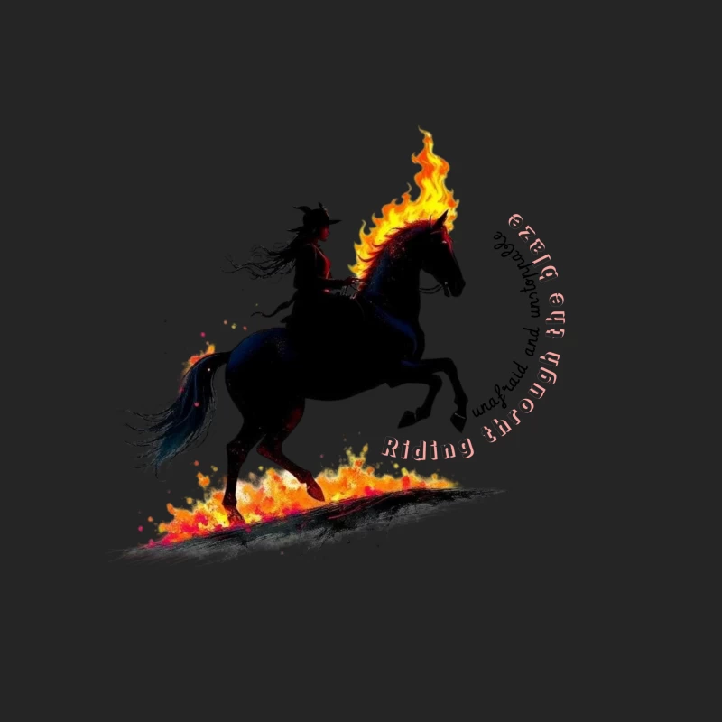 Rider in Flames Female Pullover Sweatshirt