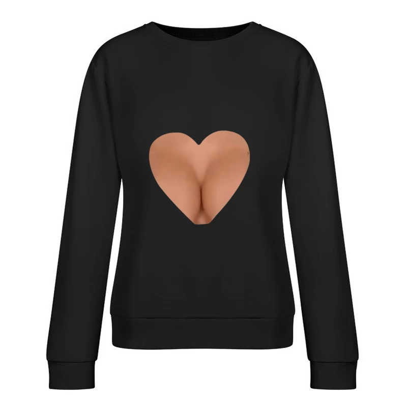 Illusione ottica a forma di cuore Felpa pullover Donna