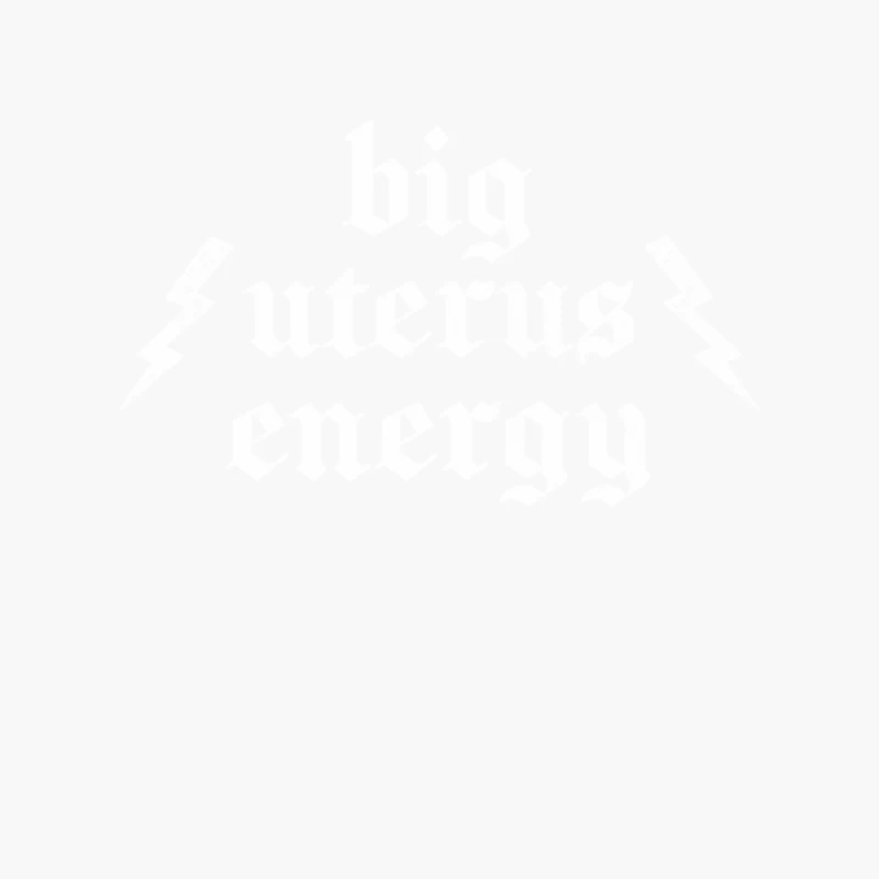 Big Uterus Energy  Feminist Retro Typography Design Cotton Tote Bag
