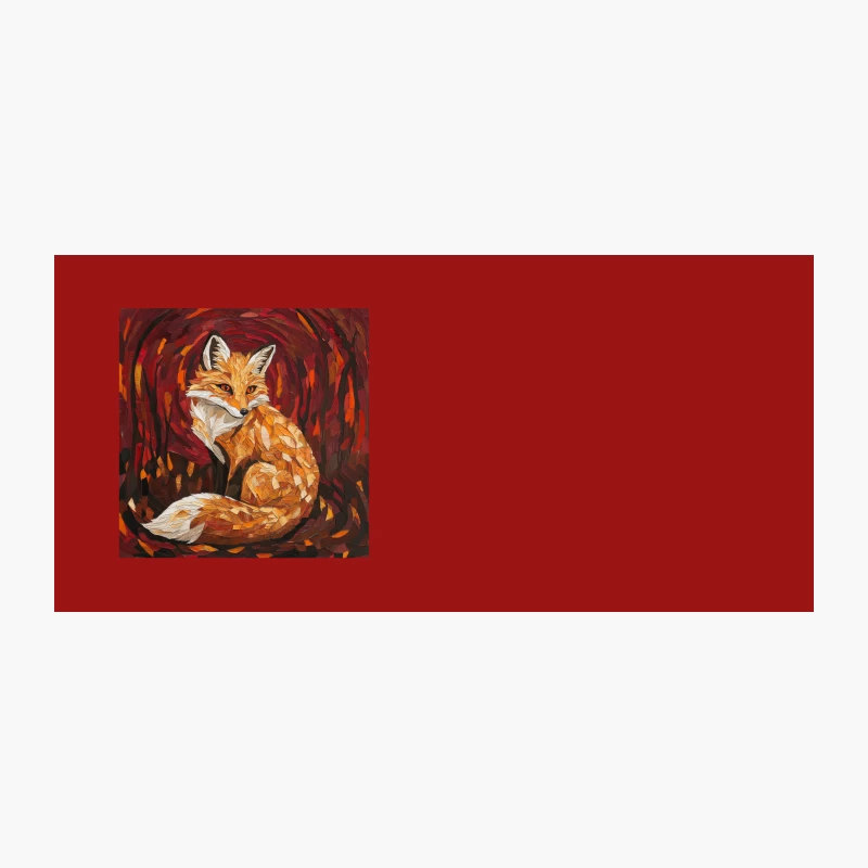 Abstract Fox Painting: Vibrant Wildlife Art Coffee Mug