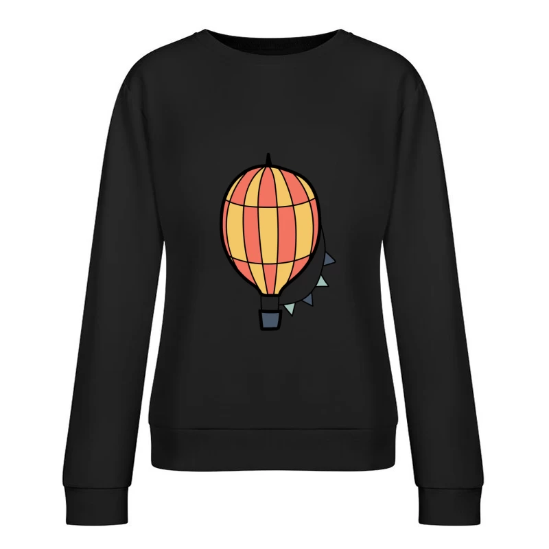 Montgolfière colorée avec guirlande Femme Sweat-shirt à enfiler