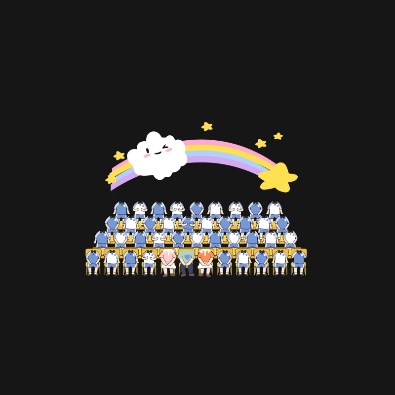 Kawaii Cartoon Bühnenauftritt Damen Langarm T-Shirt