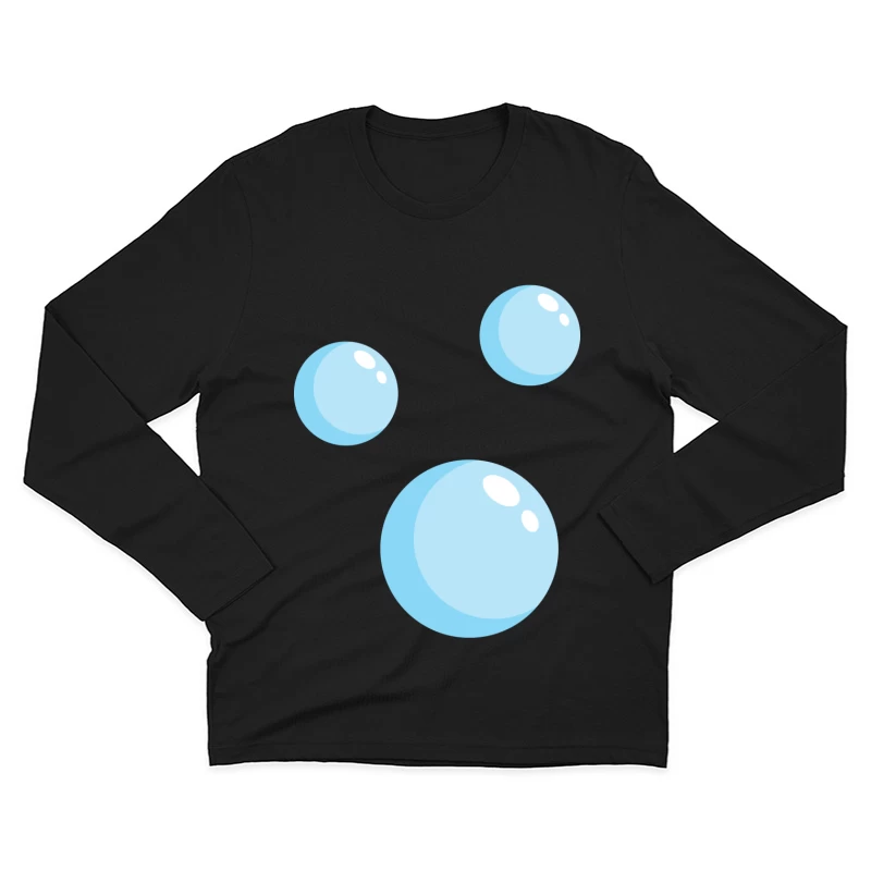 Bulles Bleues Légères Homme Manches Longues T-Shirt