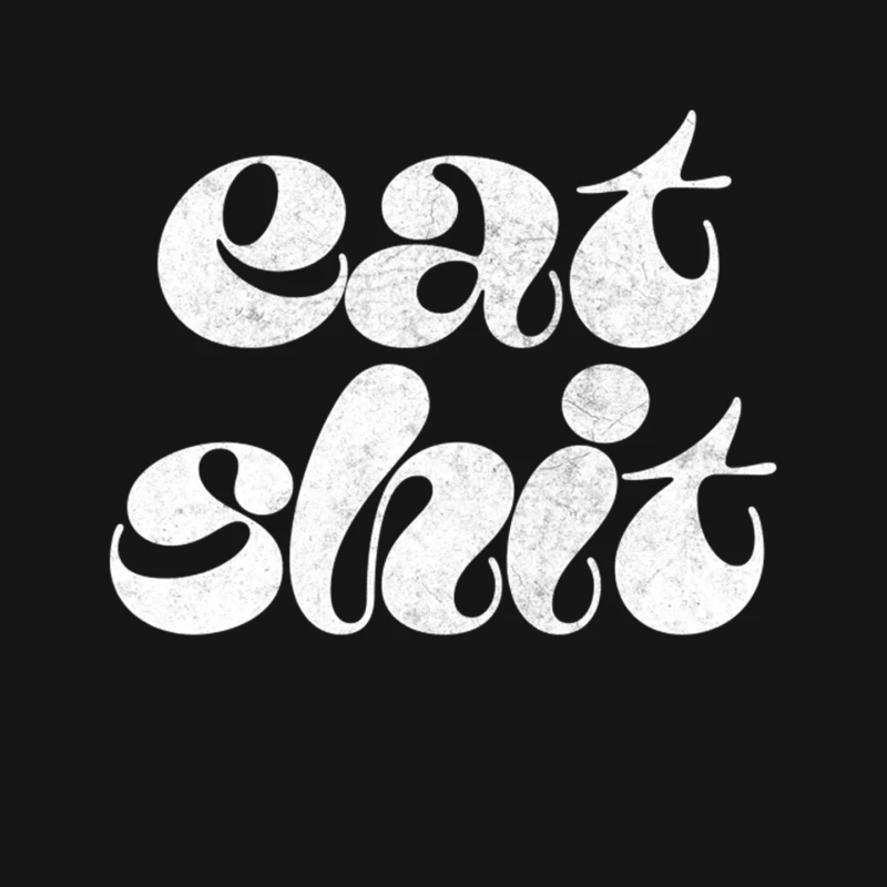 Eat Shit  Pocket Retro Style Swearing Design Mouse Pad