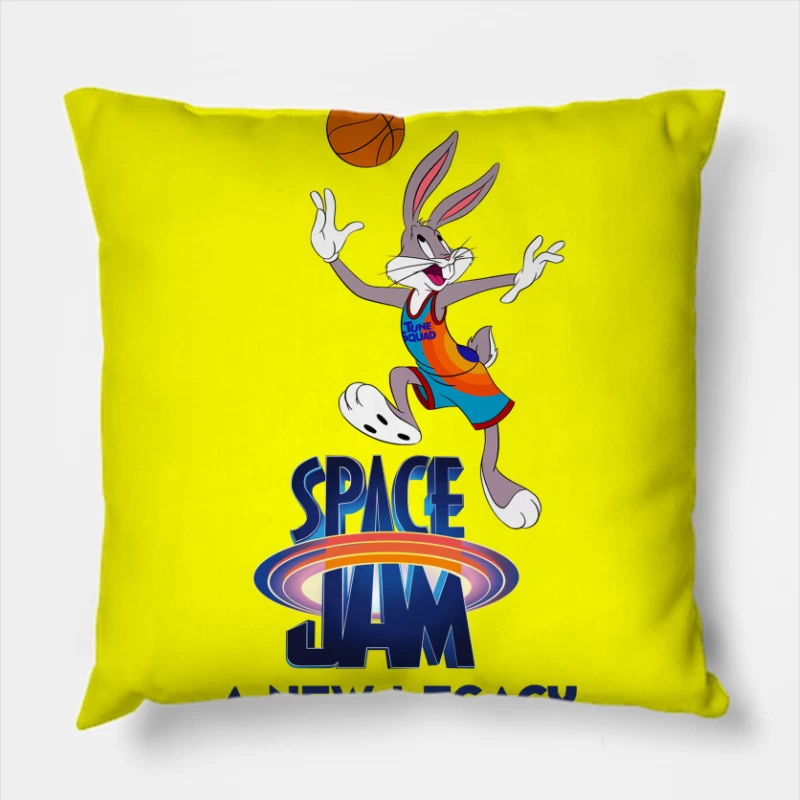 Space Jam: A New Legacy - Cartoon Basketball Animation Throw Pillow