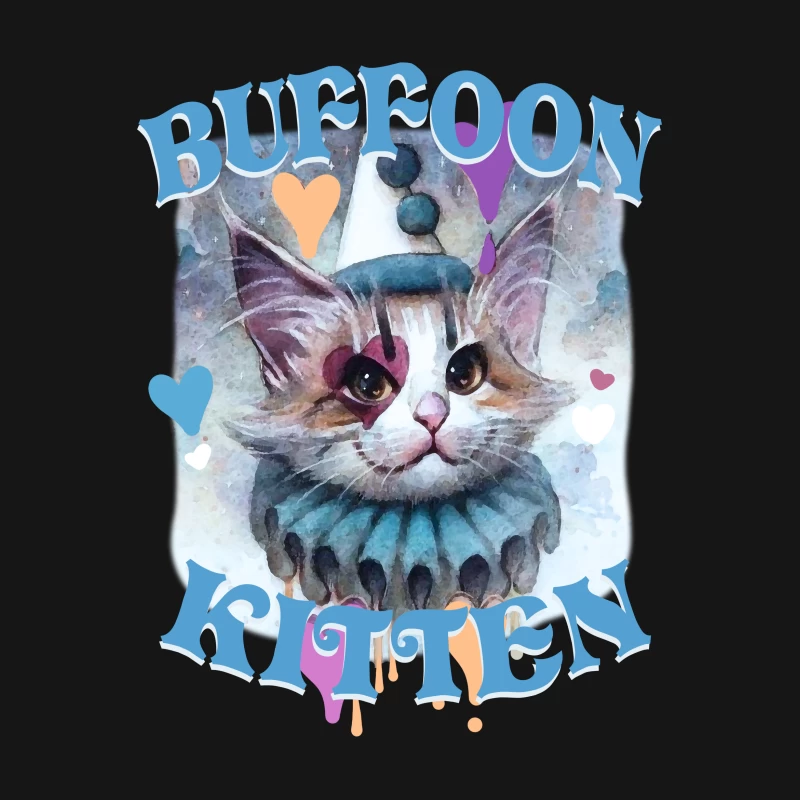 Buffoon-Kätzchen Kunst Herren T-Shirt