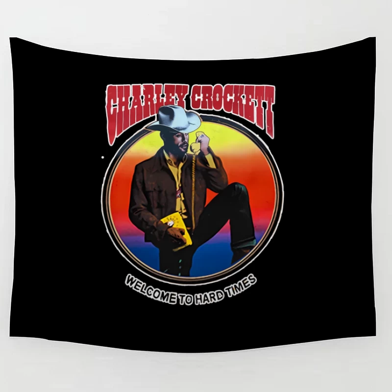 Vintage Country Western Blues Album Art - Welcome to Hard Times Tapestry