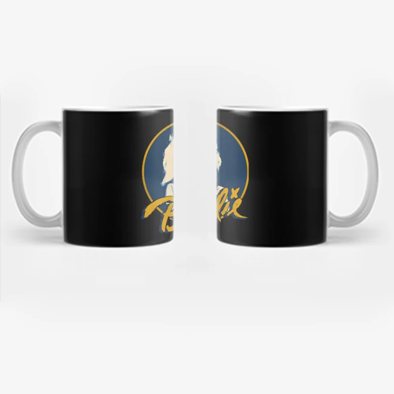 Vintage Blondie Band Logo with Blue and Gold Design Coffee Mug