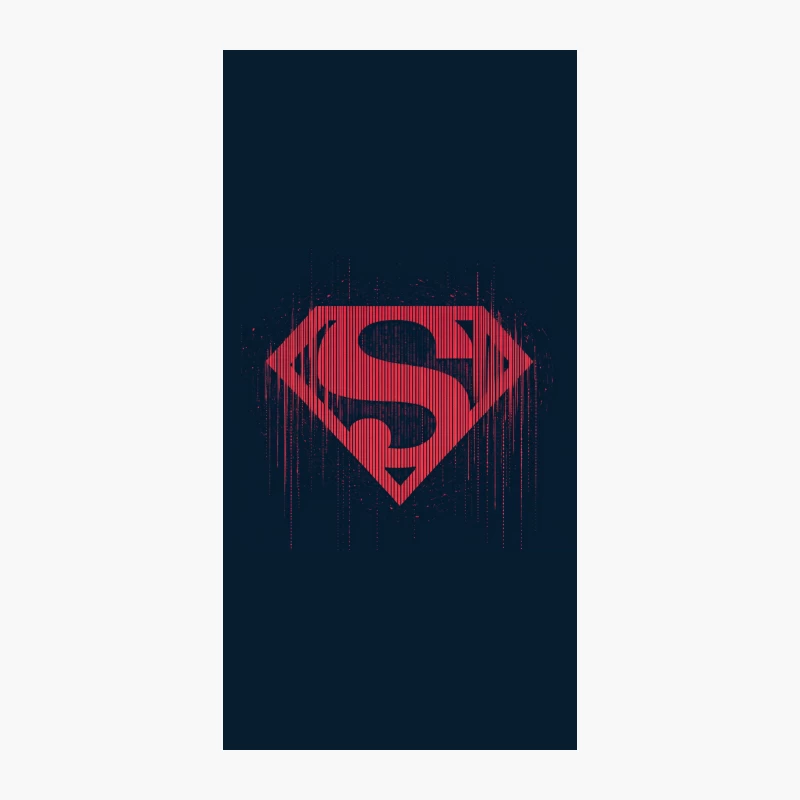 Digital Red Superman Logo in Comic Book Style iPhone Case
