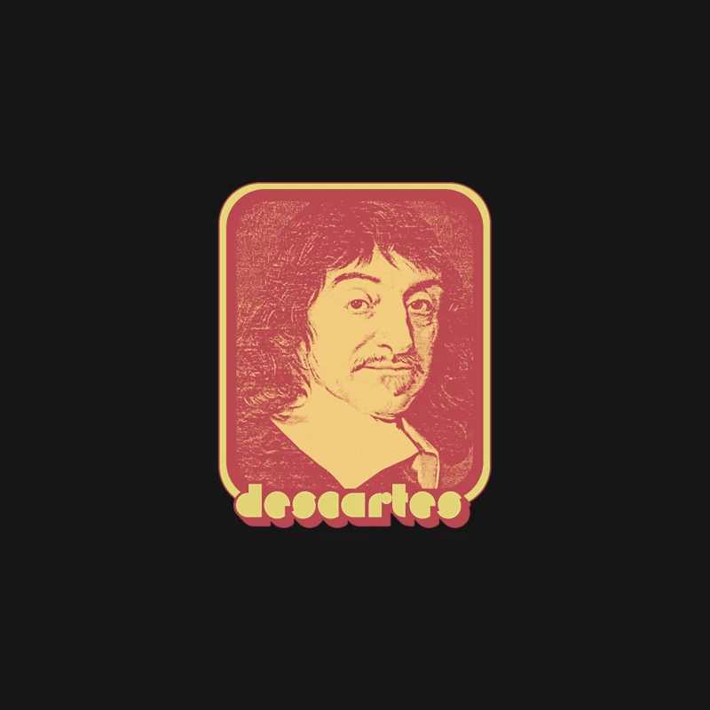 Descartes  Retro Aesthetic Fan Art Design Desk Mat