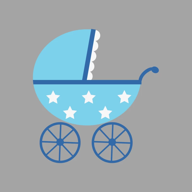 Landau bleu avec étoiles blanches Femme T-Shirt