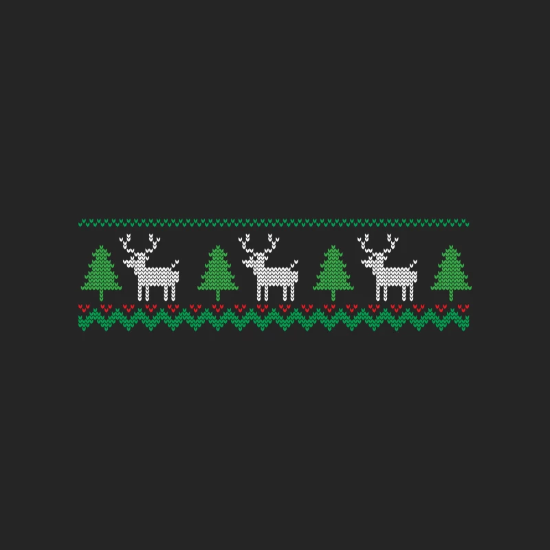 Motif de Noël avec rennes et sapins Homme Sweat-shirt à enfiler