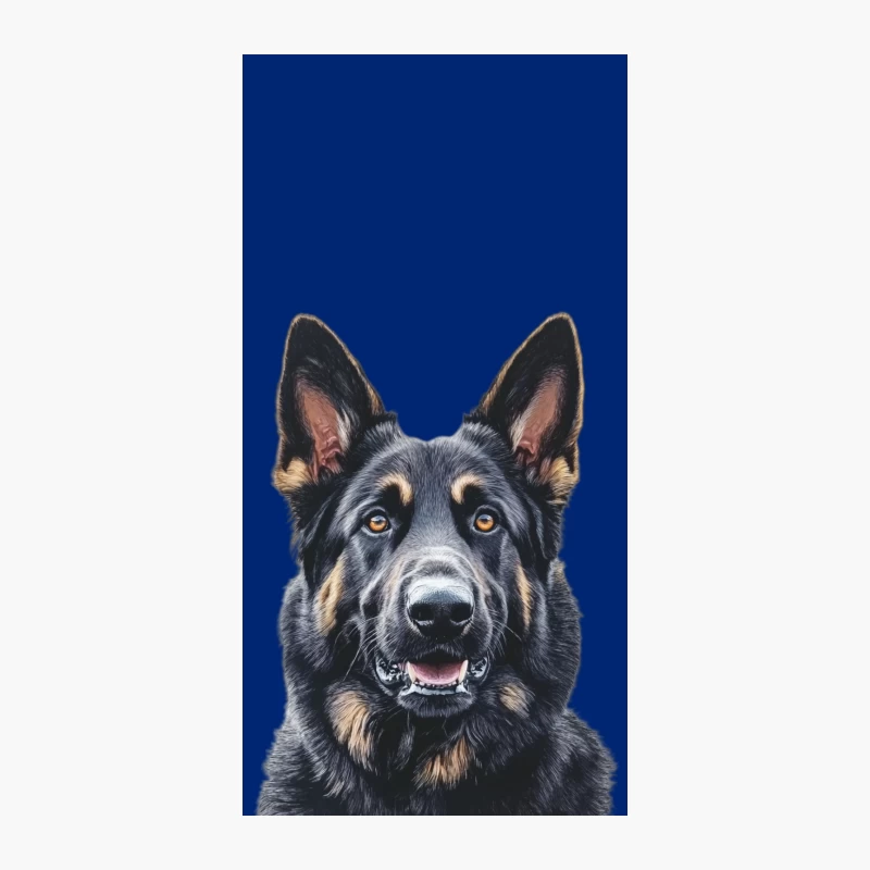 Striking Portrait of an Alert German Shepherd Dog iPhone Case