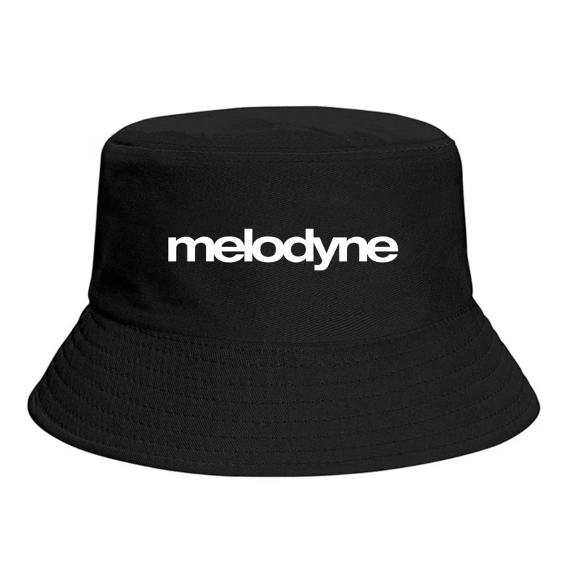 Melodyne Text Logo Outline Design Bucket Hat