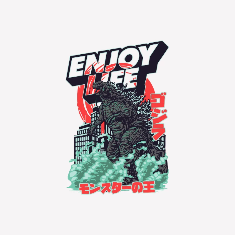 Godzilla Enjoy Life Graphic Female T-Shirt