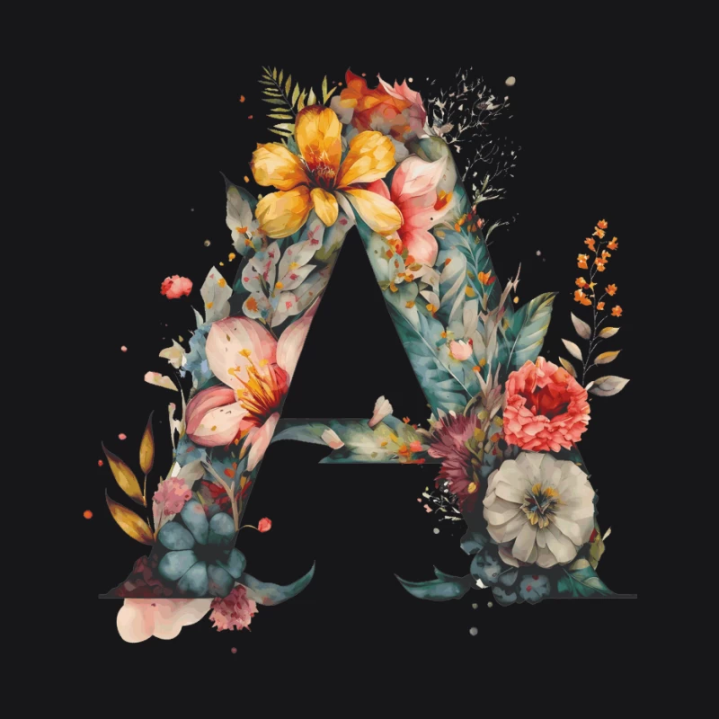 Blumen-Alphabet Kunst Herren Pullover Hoodie