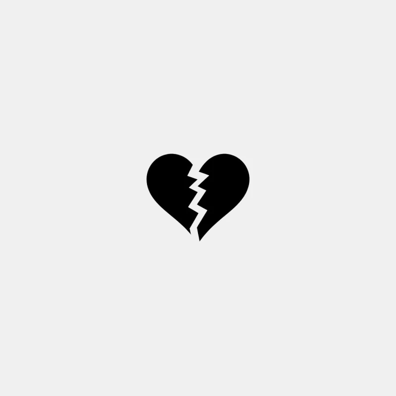 Broken Heart Symbol: Love and Heartbreak Icon Male Tank Top