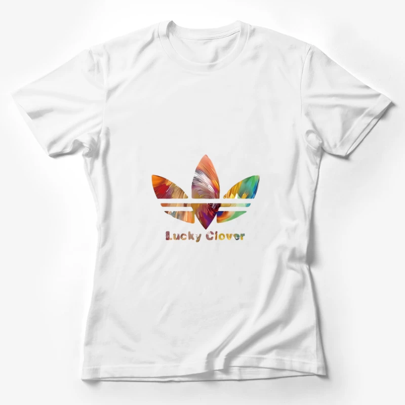Buntes Logo mit Kleeblatt Damen T-Shirt