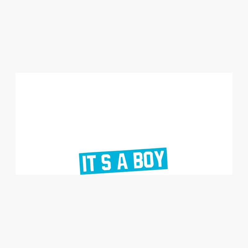 Blue Text Announcing "It's A Boy" for Baby Shower or Gender Reveal Coffee Mug