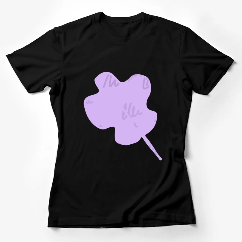 Feuille lilas abstraite Femme T-Shirt
