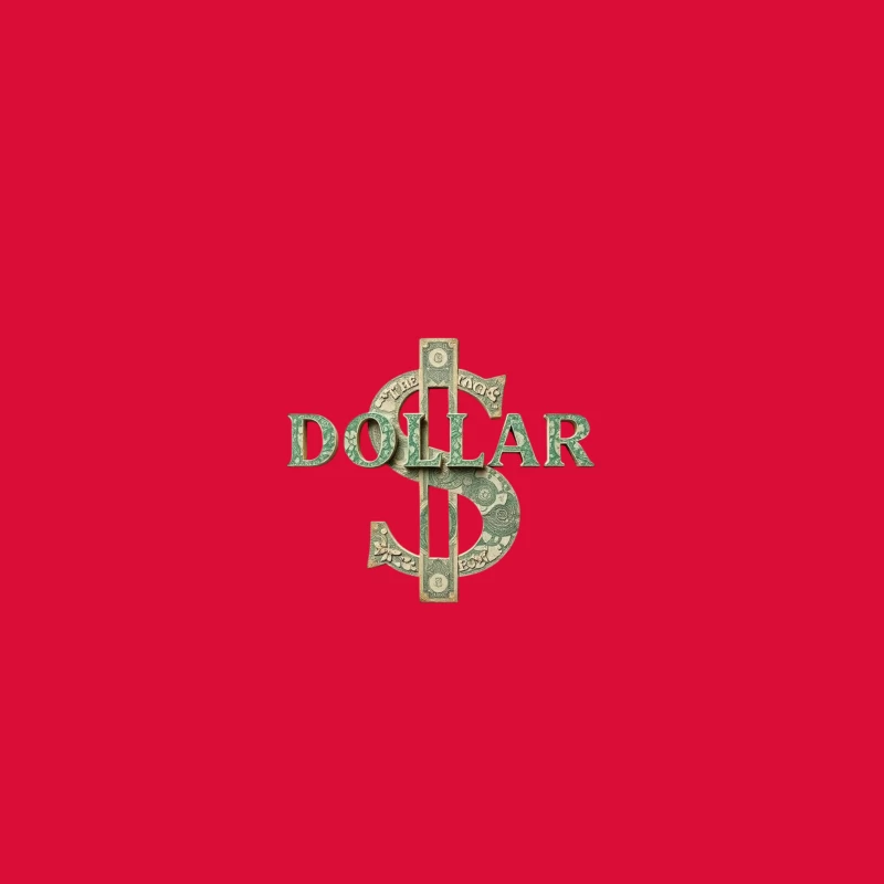 Creative Dollar Sign Typography Made from US Currency Coffee Mug