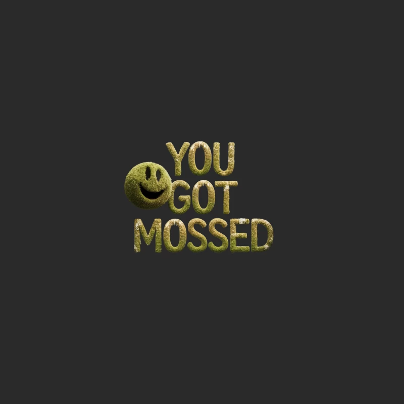 Mossy Wordplay: Smiley Nature Pun Baseball Cap