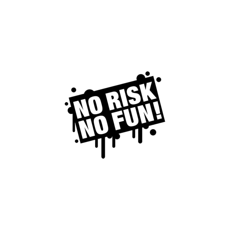 No Risk, No Fun Motivational Graphic iPhone Case
