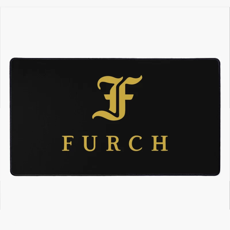 Furch Gold Logo - Luxury Minimalist Typography Design Desk Mat