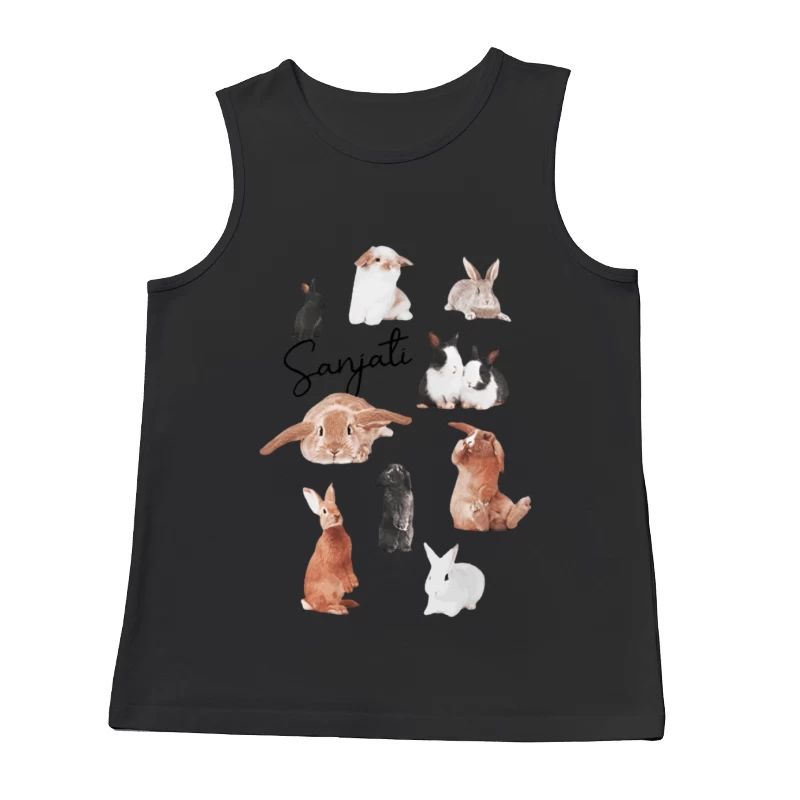 Verschiedene Kaninchen Posieren Herren Tanktops