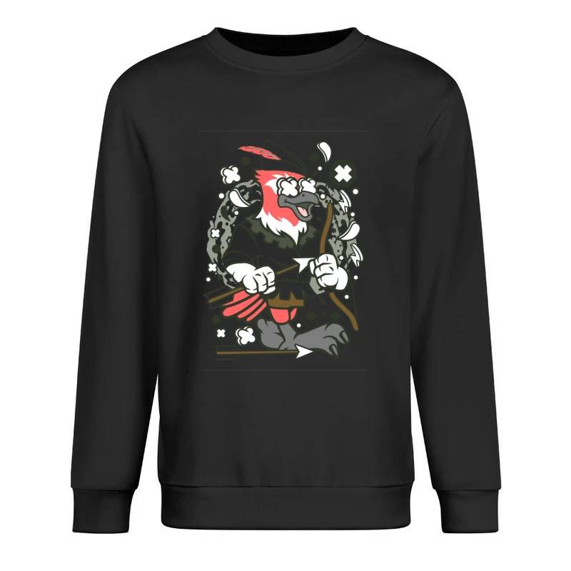 Oiseau archer comique Homme Sweat-shirt à enfiler