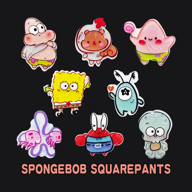 Niedliche SpongeBob Charaktere Herren Pullover Hoodie
