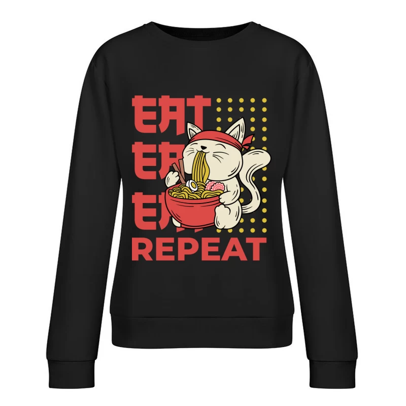 Noodle Cat Female Pullover Sweatshirt