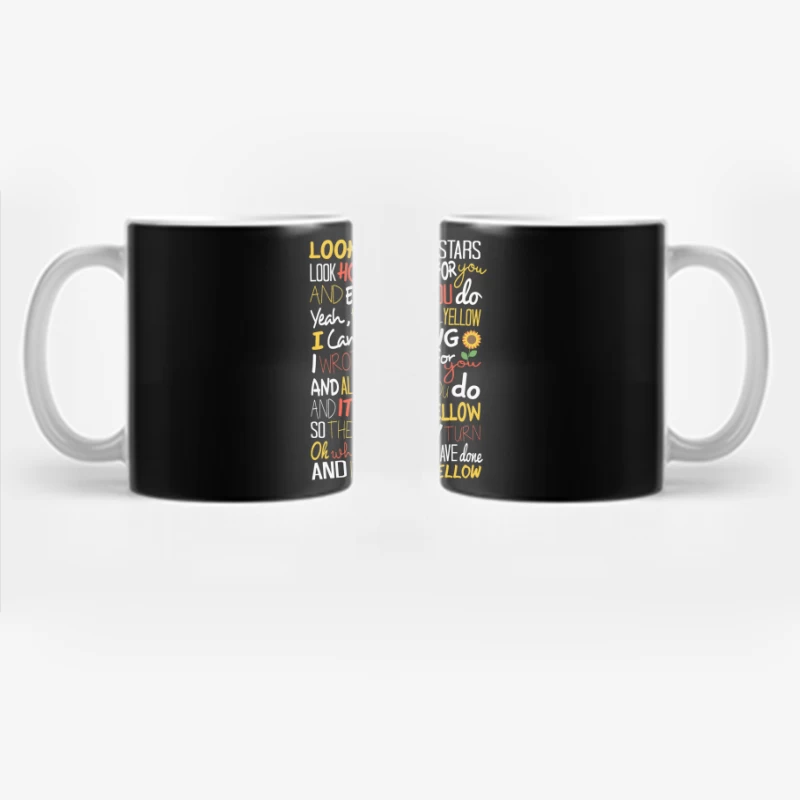 Colplay Lyrics Art Coffee Mug