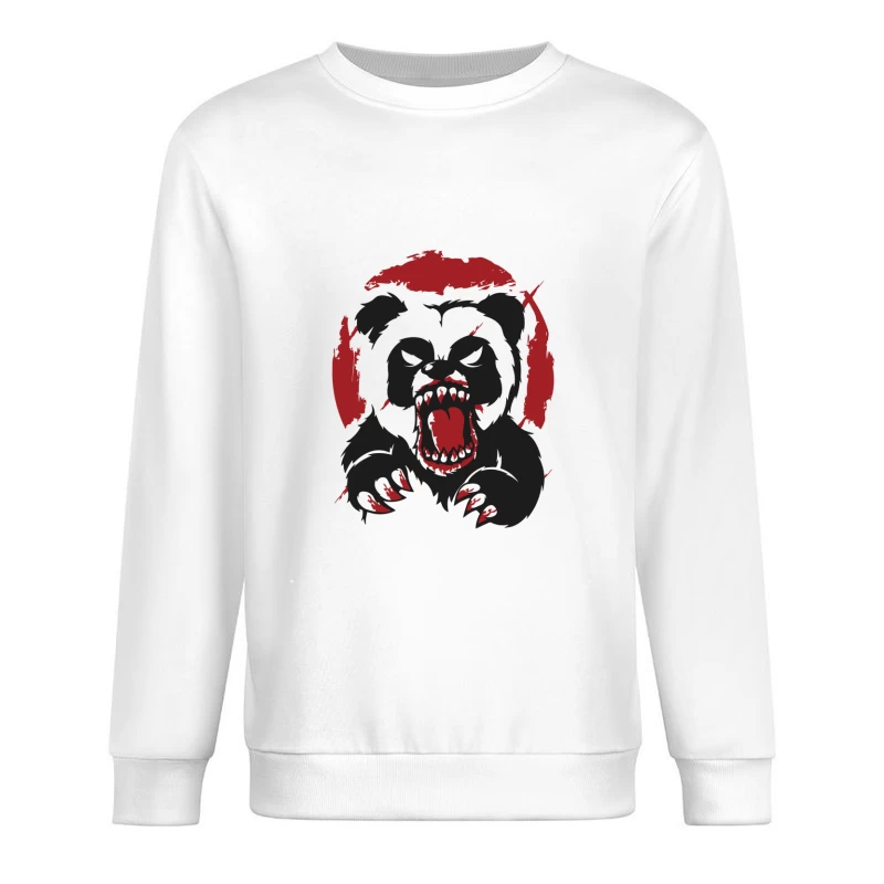 Bärendesign mit rotem Hintergrund Herren Pullover Sweatshirt