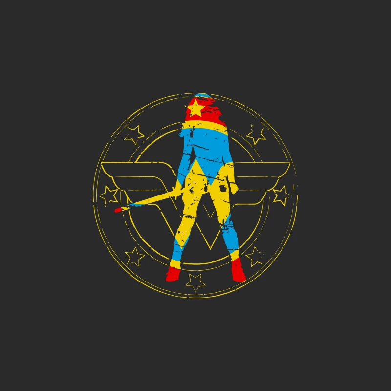Wonder Woman Graphic Illustration Baseball Cap