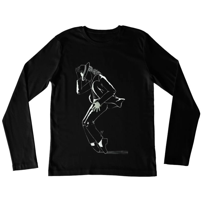 Dynamic Dance Silhouette Female Long Sleeve T-Shirt