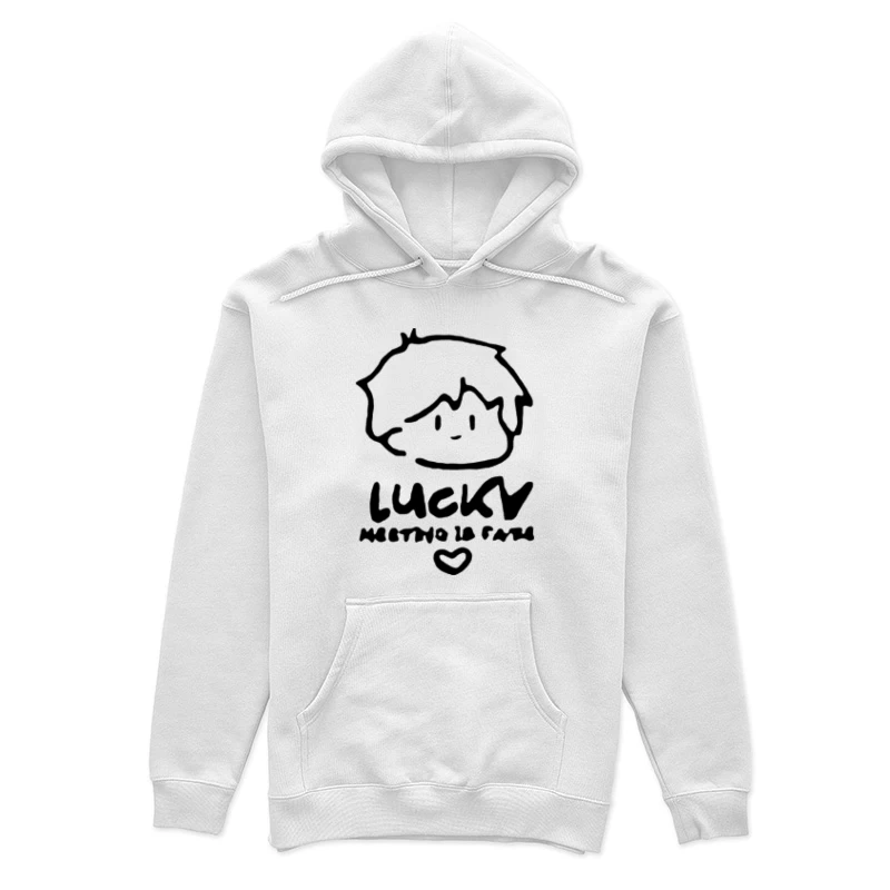 Niedliche Zeichnung von Lucky mit Spruch Damen Pullover Hoodie