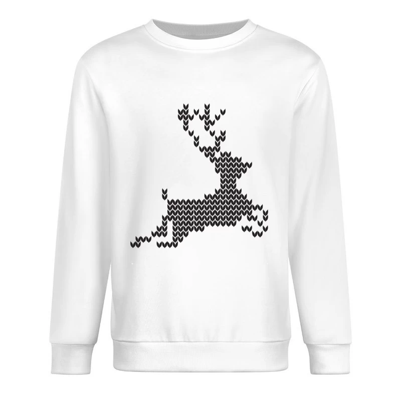 Cerf Géométrique en Pixels Homme Sweat-shirt à enfiler