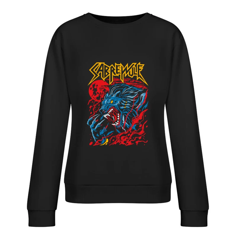 Sabrewulf Graphic Art Illustration Female Pullover Sweatshirt