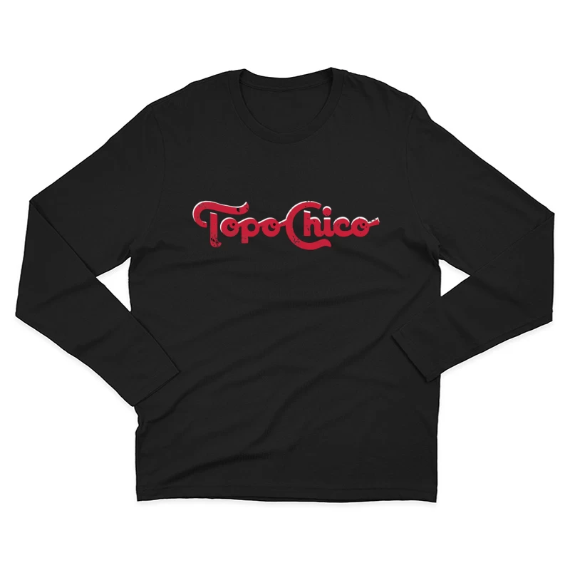 Vintage Topo Chico Red Logo Design Male Long Sleeve T-Shirt