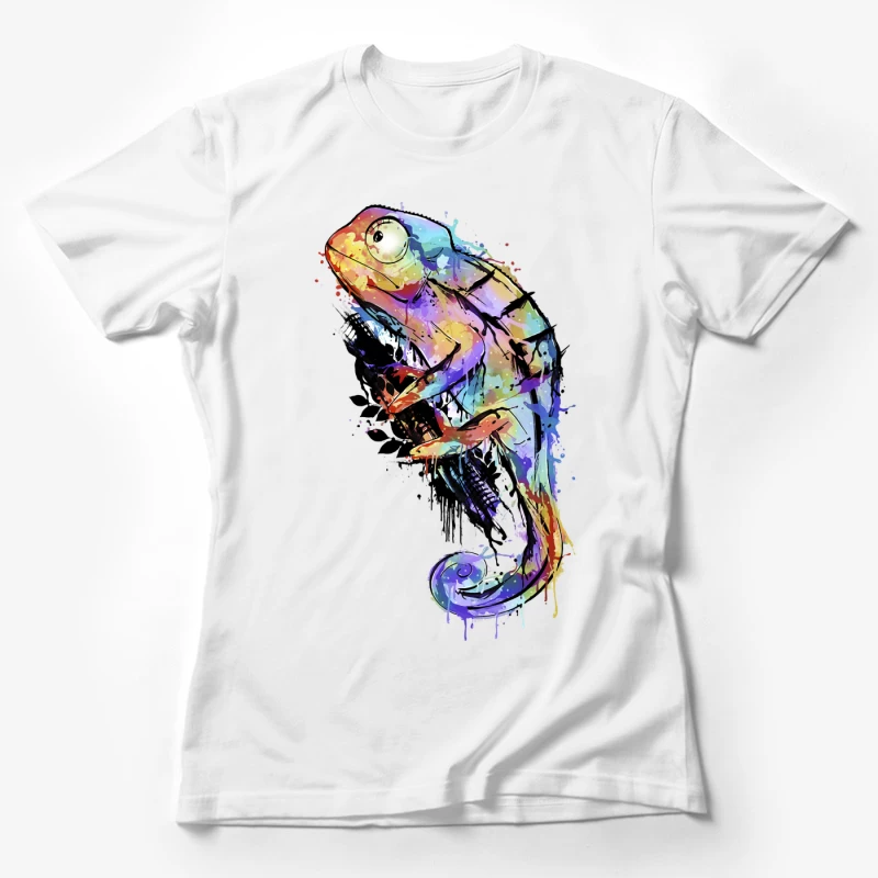 Bunter Chamäleon-Kunst Damen T-Shirt