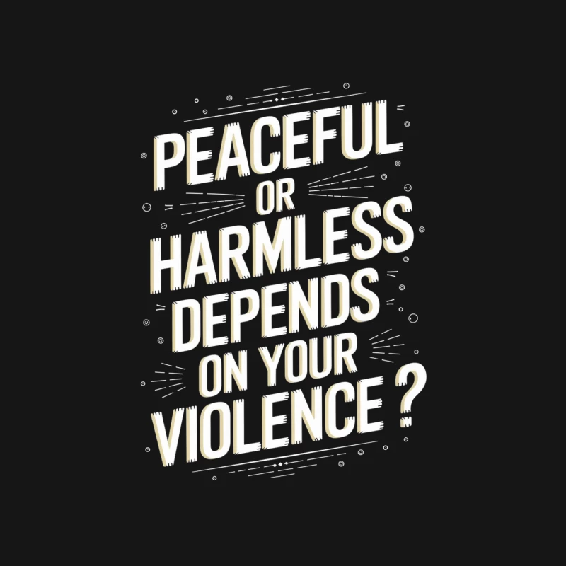 Philosophical Typography: Peace or Violence? Male Long Sleeve T-Shirt