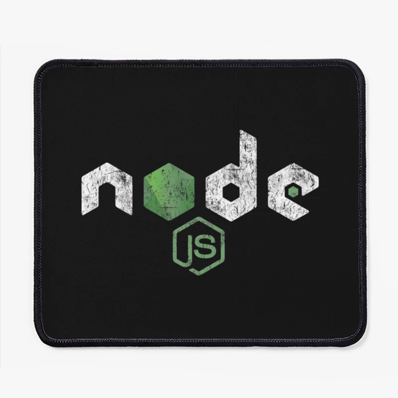 Node.js Programming Technology Logo with Distressed Effect Mouse Pad